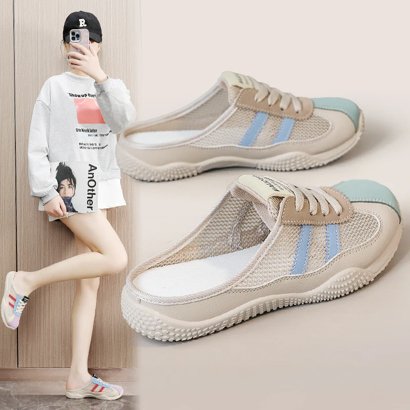 Damen Atmungsaktive Freizeit-Slipper mit rutschfester Sohle Heidi Mode