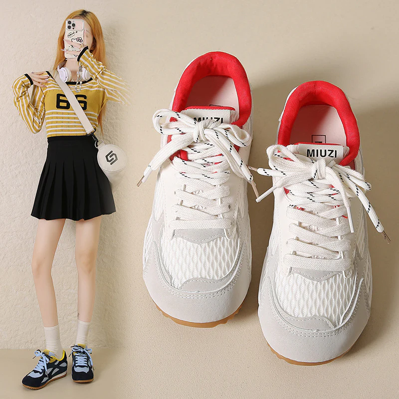 Damen Atmungsaktive Freizeit Sneakers mit innovativem Mesh-Obermaterial und rutschfester Sohle Heidi Mode