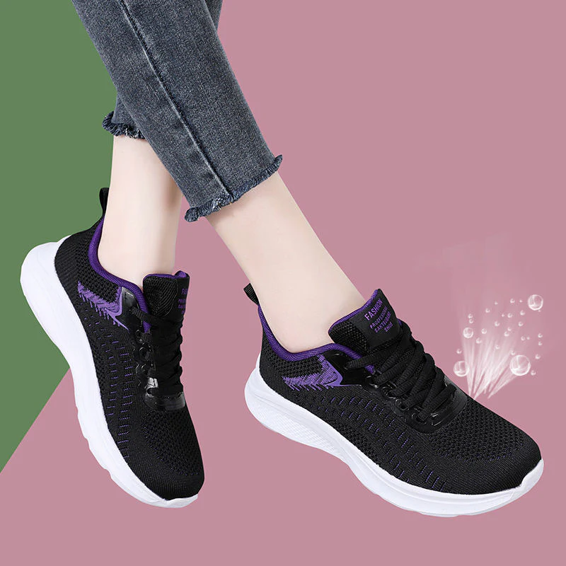 Damen Atmungsaktive Freizeitschuhe mit flexiblem Obermaterial und stoßdämpfender Sohle Heidi Mode