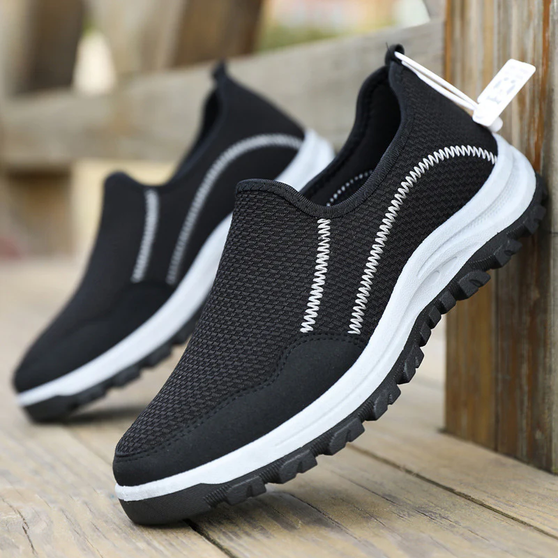 Damen Atmungsaktive Slip-On Laufschuhe mit flexibel ausgestattet Sohle Heidi Mode