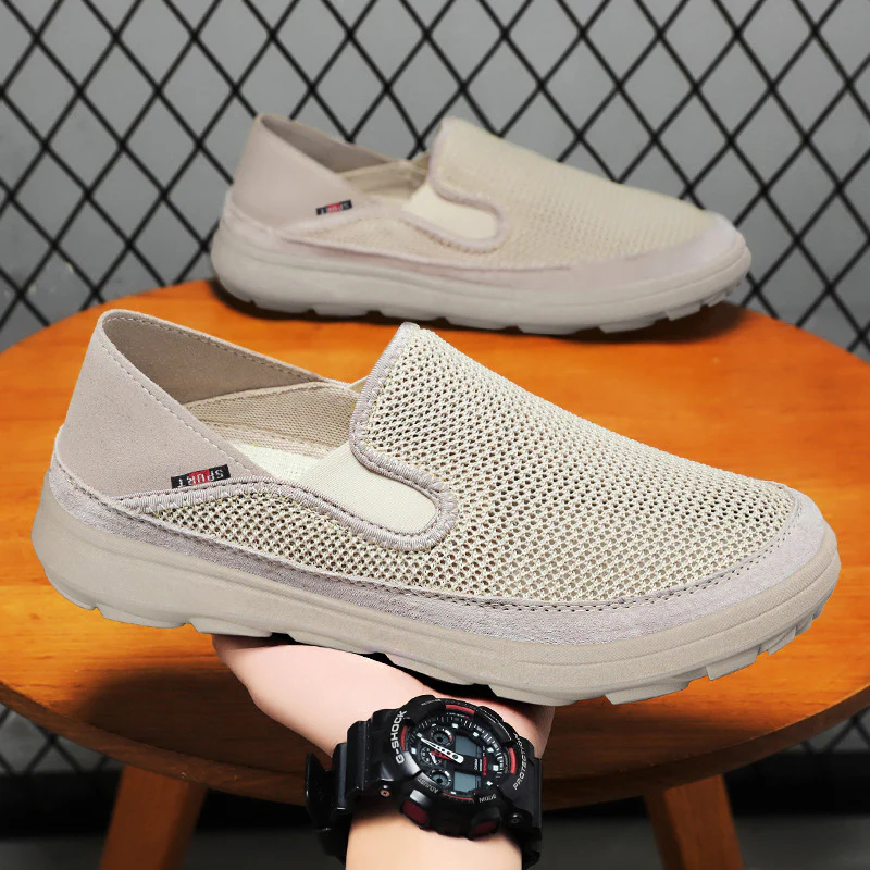 Damen Atmungsaktive Slip-On Sneakers mit flexiblem Mesh-Obermaterial Heidi Mode