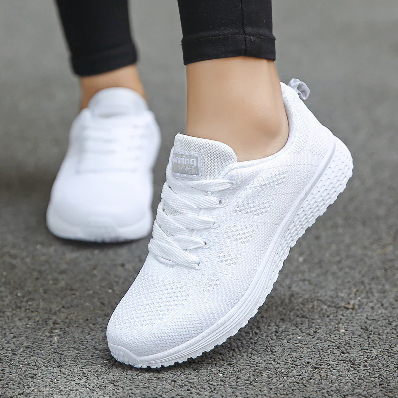 Damen atmungsaktive Sport-Sneaker mit flexiblem Obermaterial und rutschfester Sohle Heidi Mode
