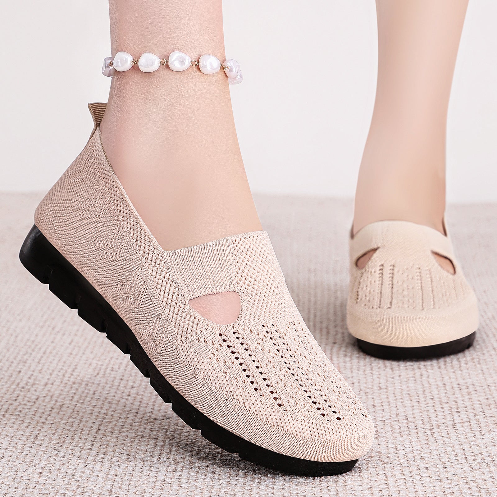 Damen Atmungsaktive und bequeme Freizeitschuhe mit elastischem Einsatz Heidi Mode - Image 2