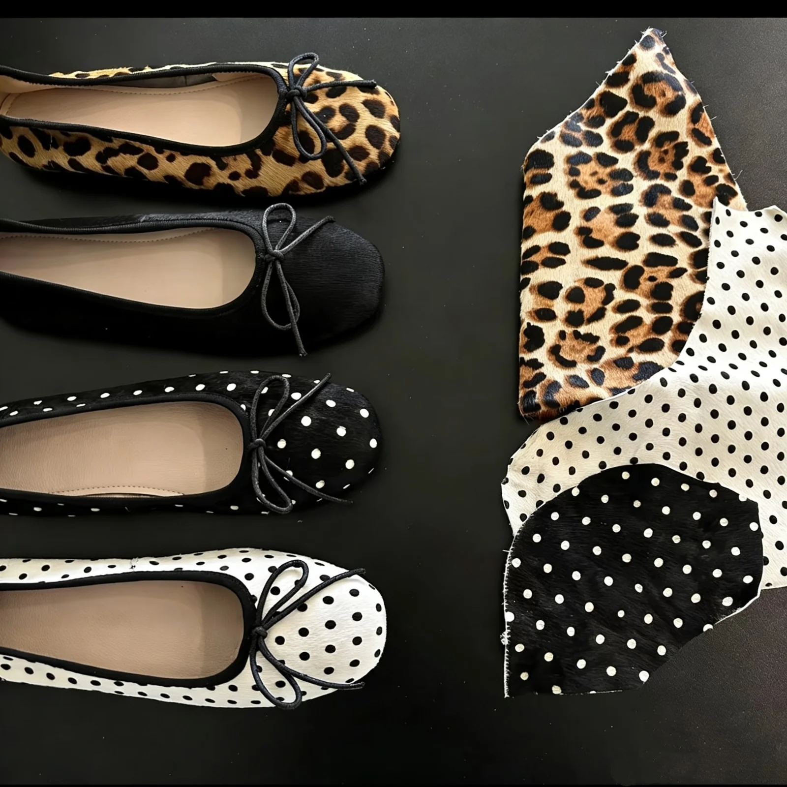 Damen Ballerinas mit dekorativem Punkten und charmantem Schleifenakzent Heidi Mode