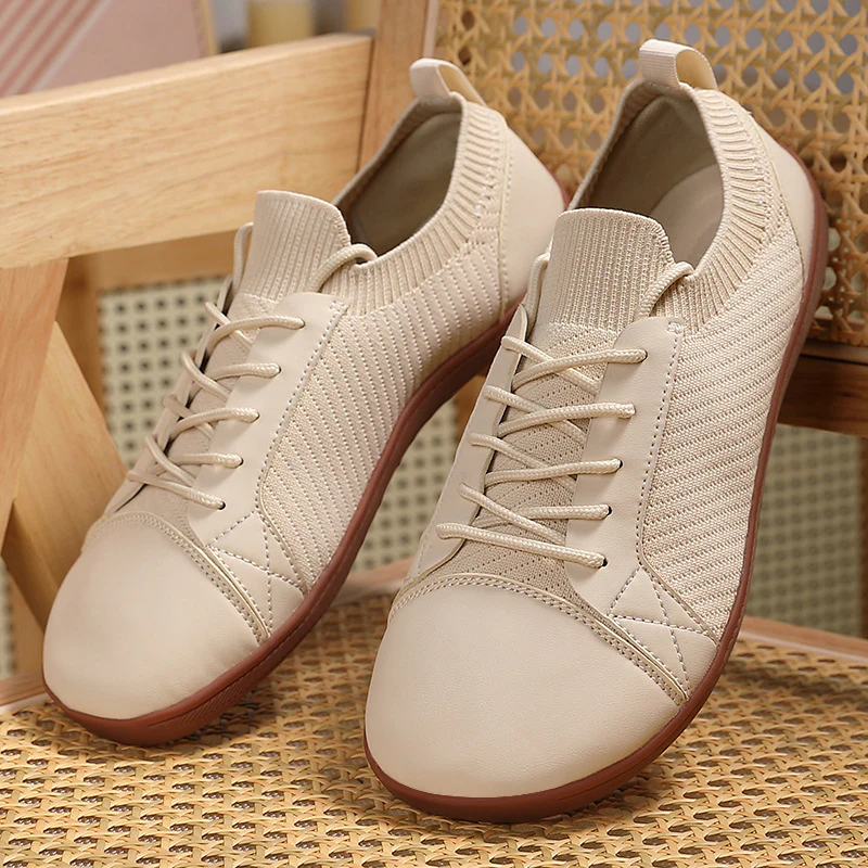 Damen Bequeme Freizeitschuhe mit elastischem Schnürsystem und flexiblem Obermaterial Heidi Mode