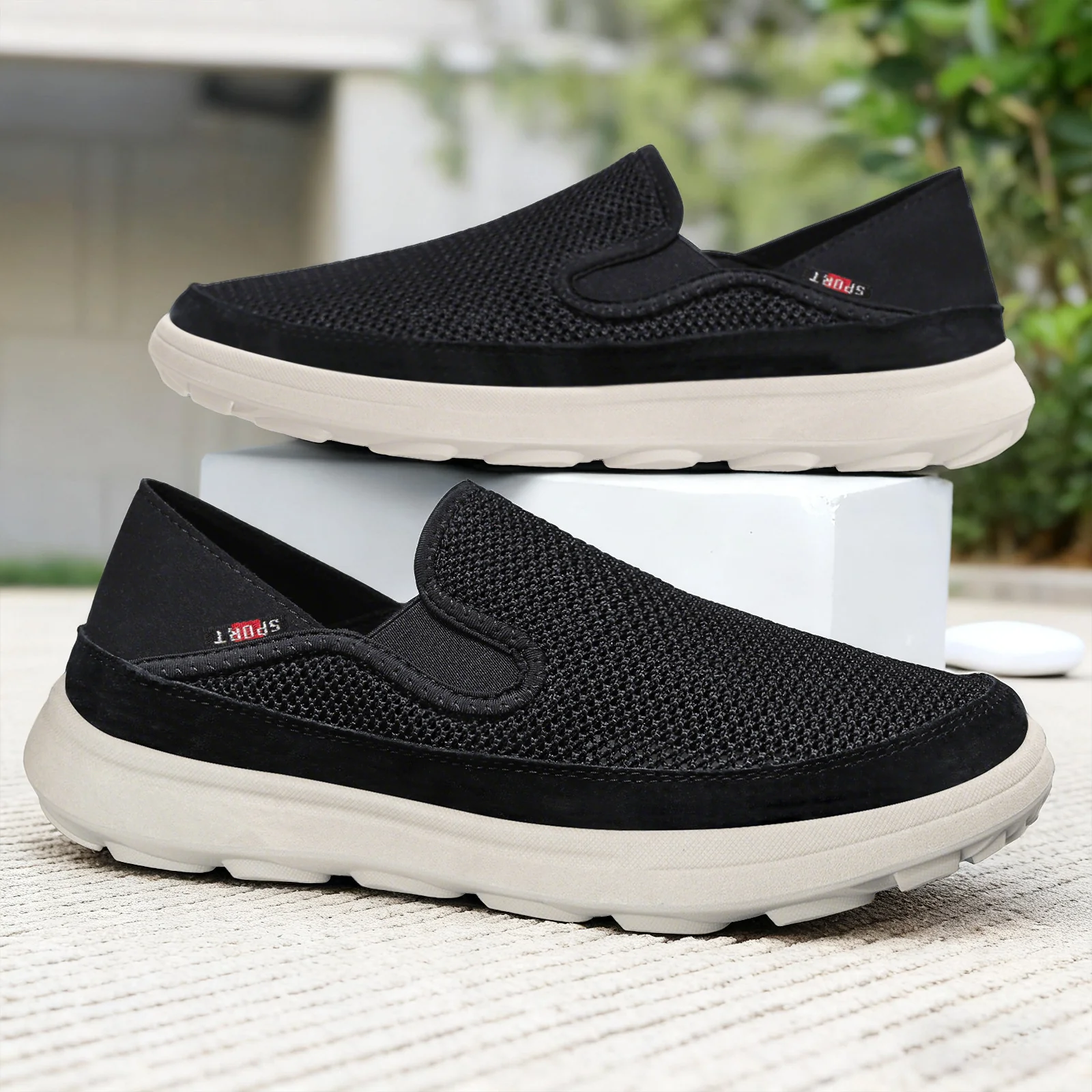 Damen Bequeme Mesh-Slipper mit elastischem Einstieg und dämpfender Sohle Heidi Mode