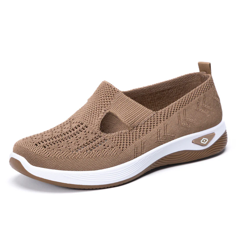 Damen Bequeme Slip-On Freizeitschuhe mit atmungsaktivem Strickoberteil Heidi Mode - Image 9