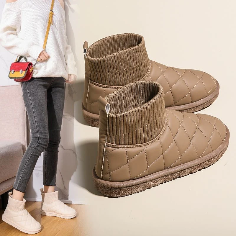 Damen Bequeme und stylische Winterboots mit elastischem Schaft und rutschfester Sohle Heidi Mode