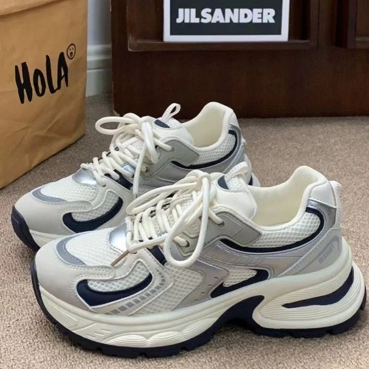 Damen Chunky Sneakers mit atmungsaktivem Mesh-Obermaterial und dämpfender Sohle Heidi Mode