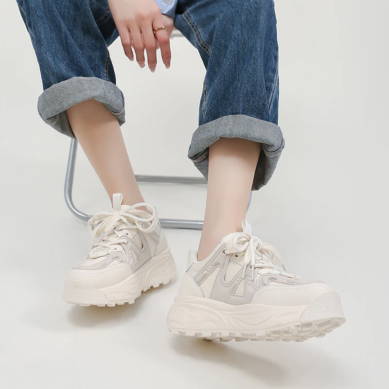 Damen Chunky Sneakers mit atmungsaktivem Obermaterial und innovativer Dämpfung Heidi Mode