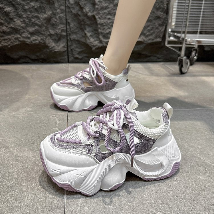 Damen Chunky Sport-Sneaker mit atmungsaktiver Mesh-Oberfläche und innovativen Dämpfungselementen Heidi Mode