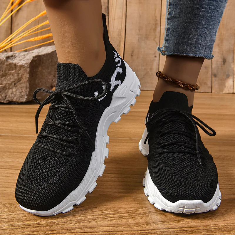 Damen elastische Sport-Sneaker mit atmungsaktiver Strickstruktur Heidi Mode - Image 4