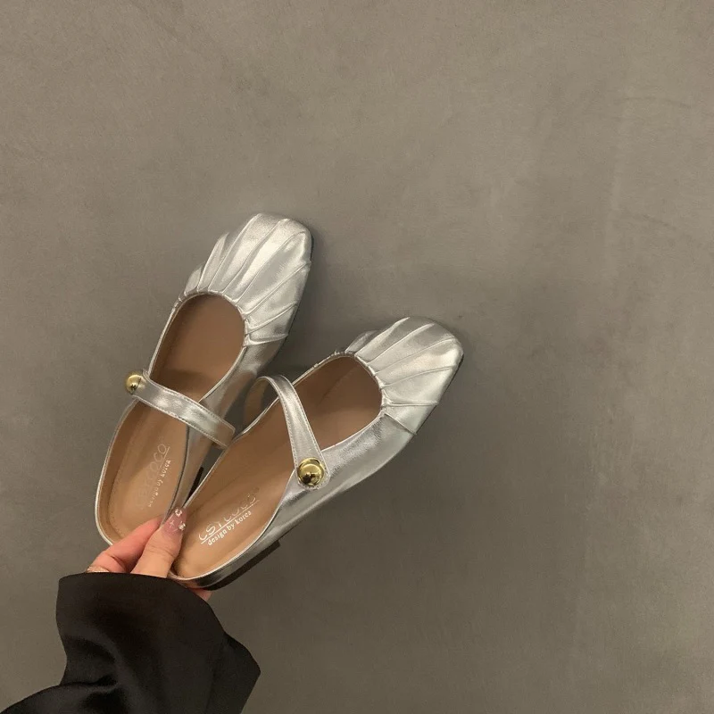 Damen elegante Ballerinas mit modischem Rüschendesign Heidi Mode