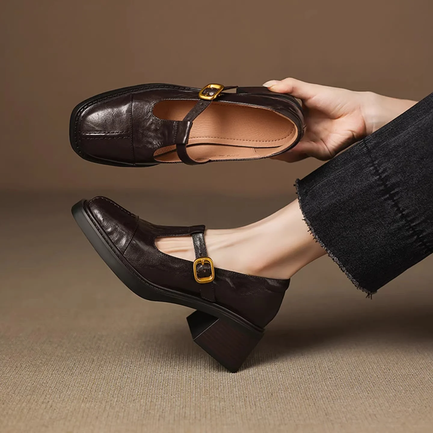 Damen Elegante Ballerinas mit modischer Schnallenverzierung Heidi Mode - Image 2