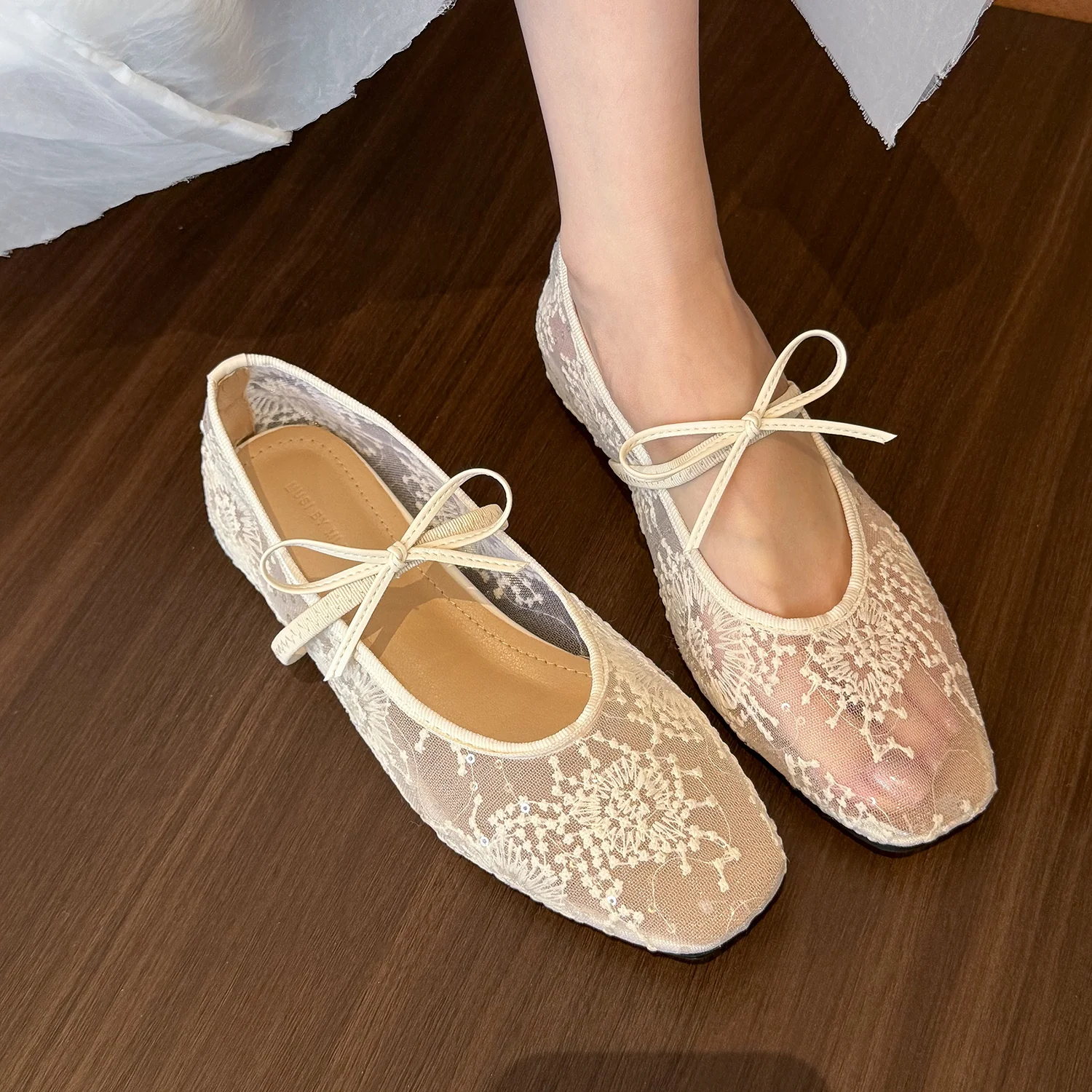 Damen elegante Ballerinas mit verspieltem Schleifendesign Heidi Mode