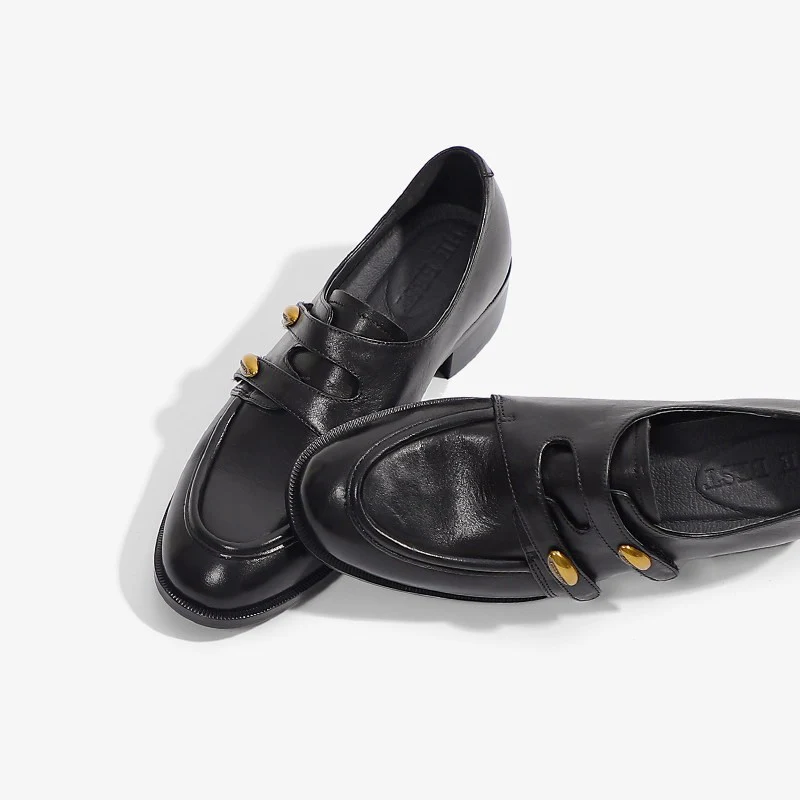 Damen elegante Mokassins mit modischem Riemchen und goldenen Akzenten Heidi Mode - Image 3