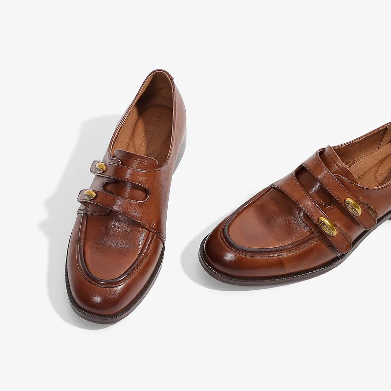 Damen elegante Mokassins mit modischem Riemchen und goldenen Akzenten Heidi Mode - Image 4