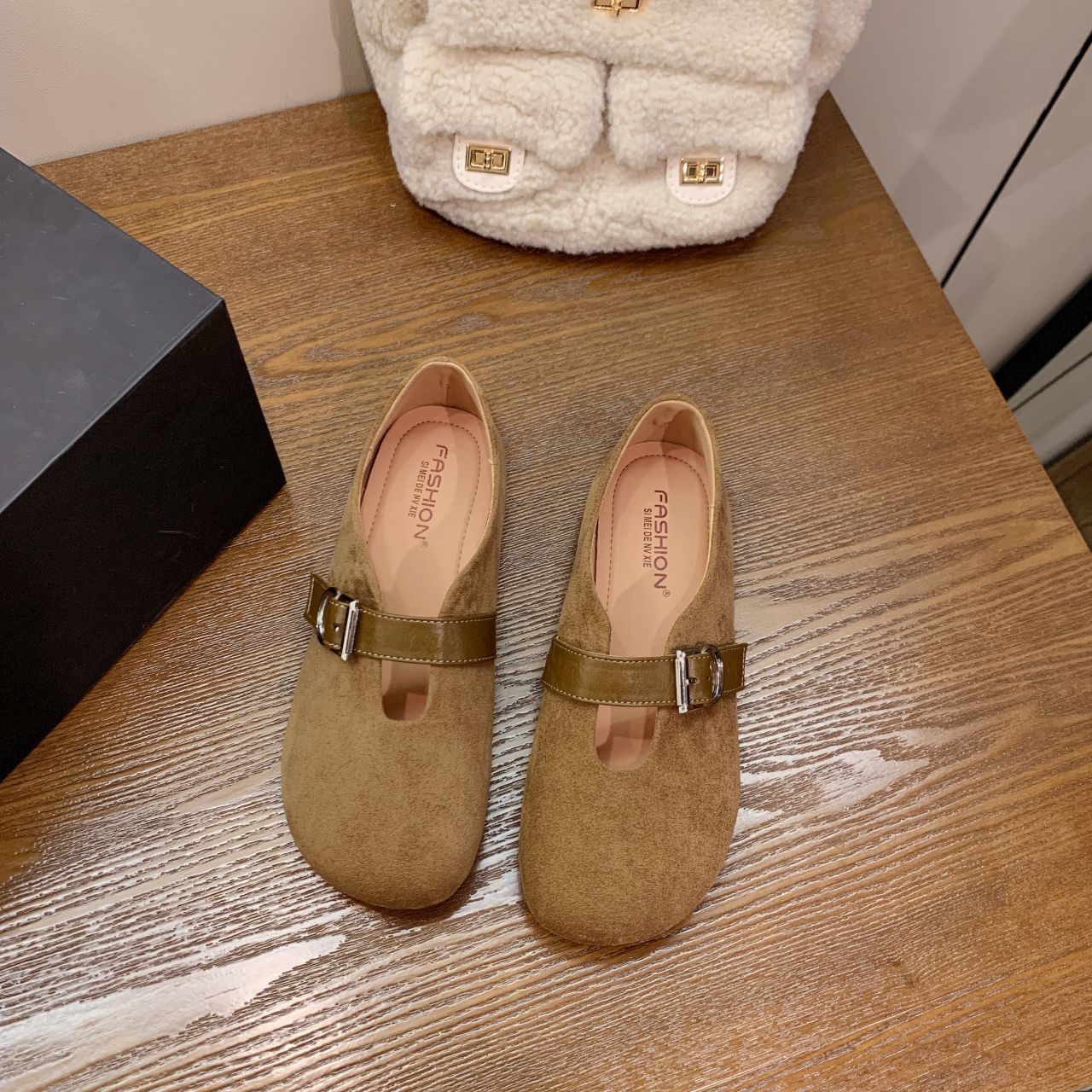 Damen elegante Mokassins mit modischer Schnallenverzierung Heidi Mode