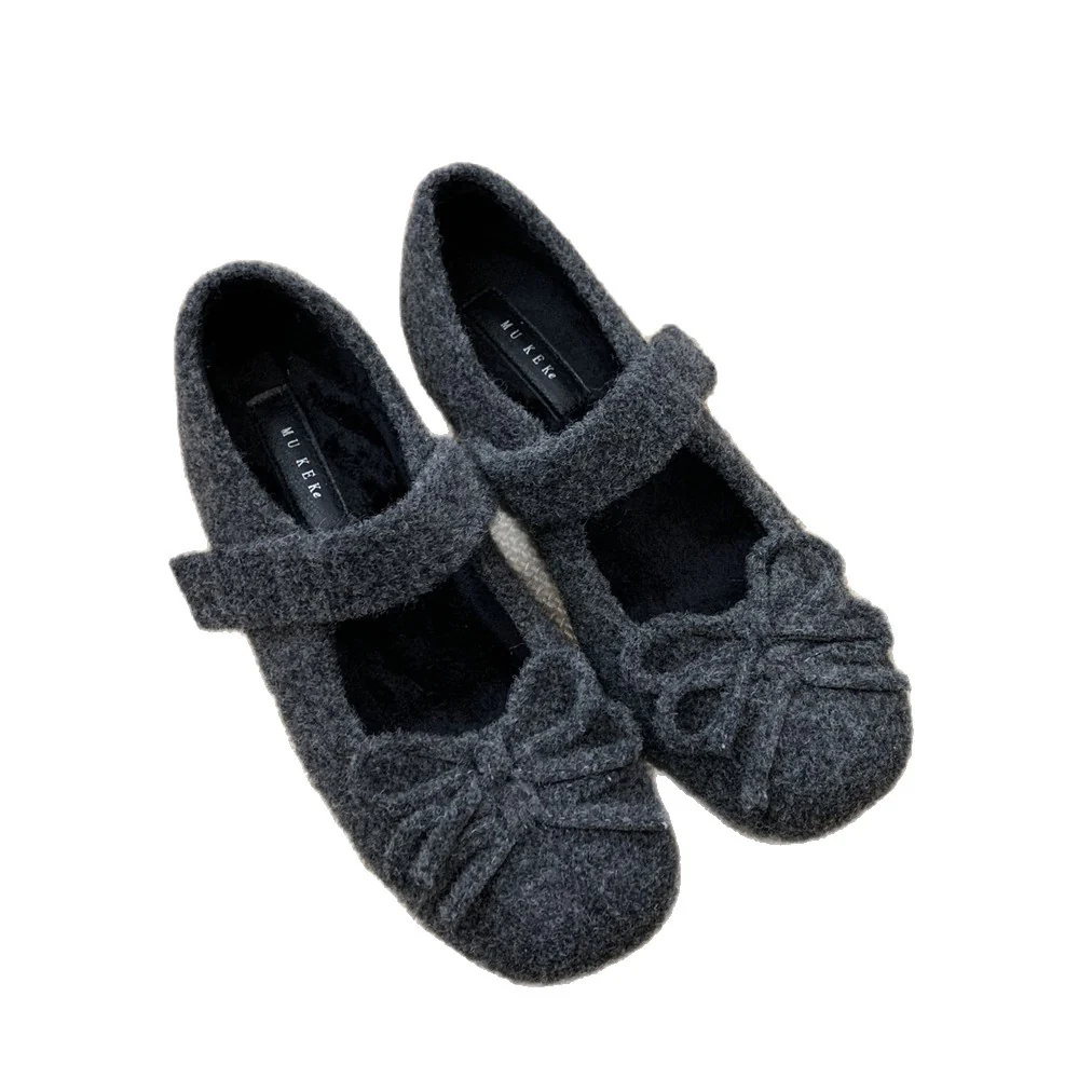 Damen Flauschige Hausschlappen mit zierlicher Schleifenverzierung Heidi Mode - Image 5