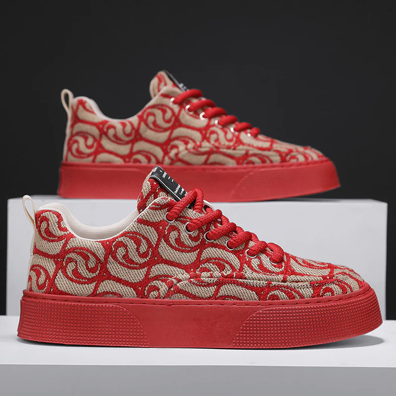 Damen Freizeit Sneaker mit hochwertigem gewebtem Obermaterial und verstärkter Sohle Heidi Mode