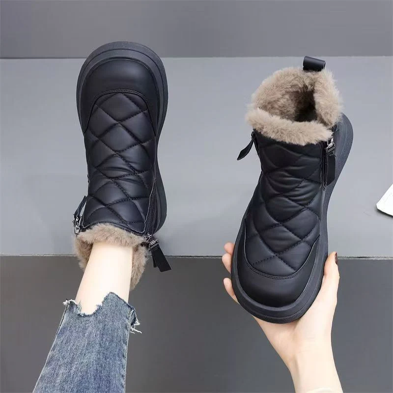 Damen gepolsterte Winterstiefel mit Fleecefutter Heidi Mode