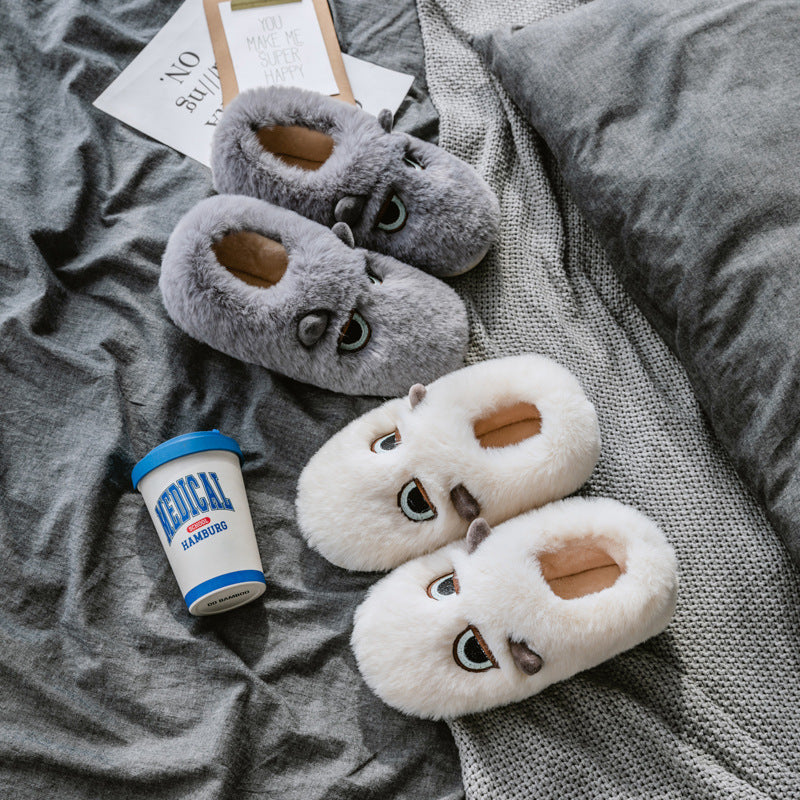 Damen Hausschuhe mit tierischem Motiv und weichem Fleece-Innenfutter Heidi Mode