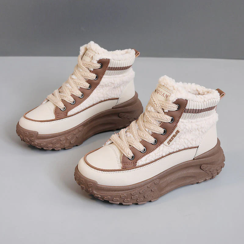 Damen High-Top Sneakers mit weichem Fleece-Futter und rutschfester Sohle Heidi Mode - Image 7