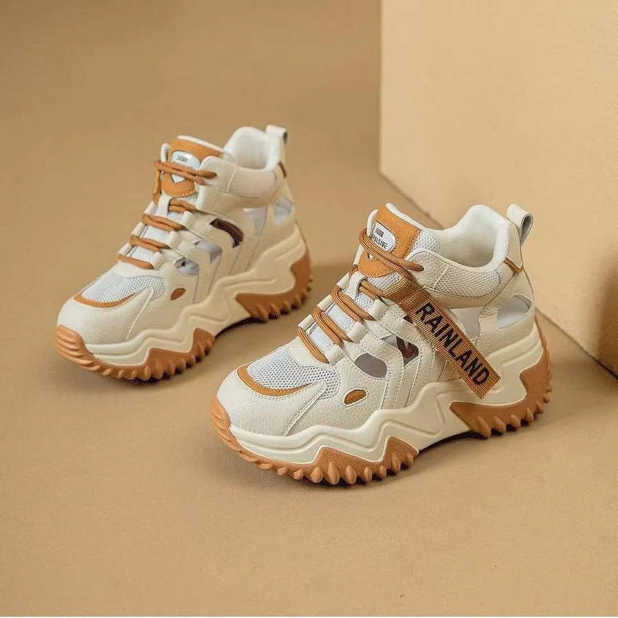 Damen Hochwertige Sportliche Sneaker mit verstärkter Sohle und atmungsaktivem Mesh Heidi Mode