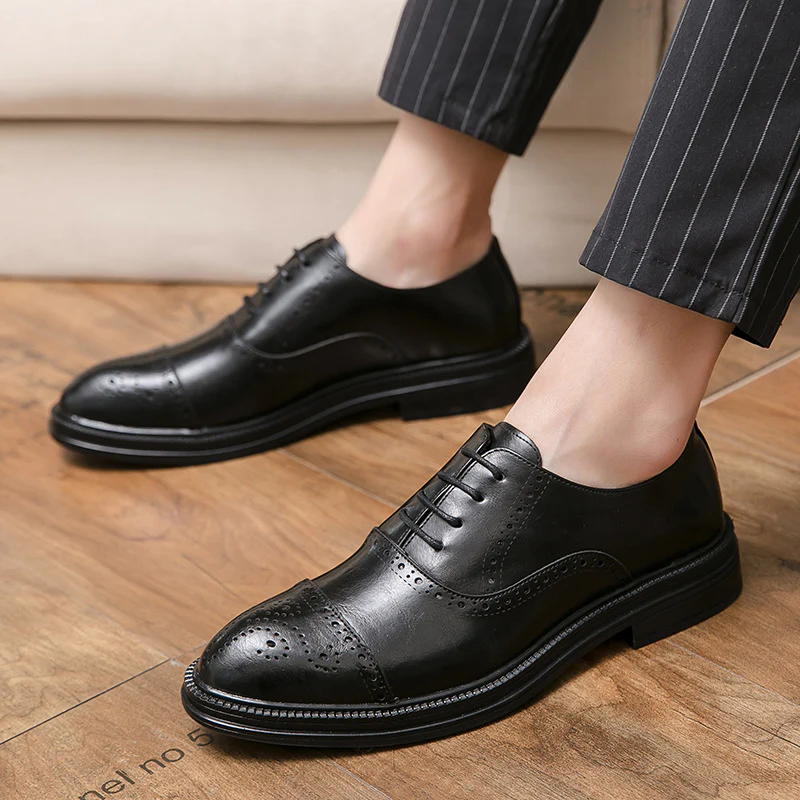 Damen Klassische Brogues aus Leder Heidi Mode
