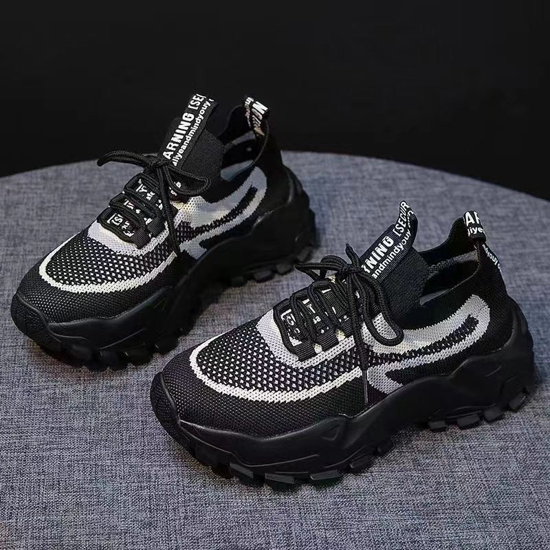 Damen Komfortable Lauf- und Freizeitsneaker mit elastischem Strickmaterial Heidi Mode - Image 4