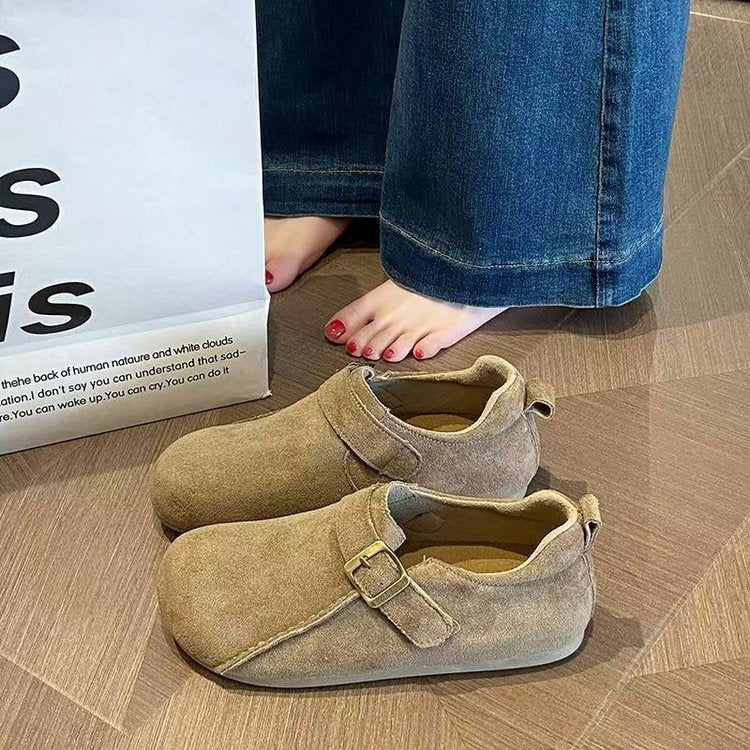 Damen Komfortable Mokassins mit verstellbarem Riemen und weichem Obermaterial Heidi Mode
