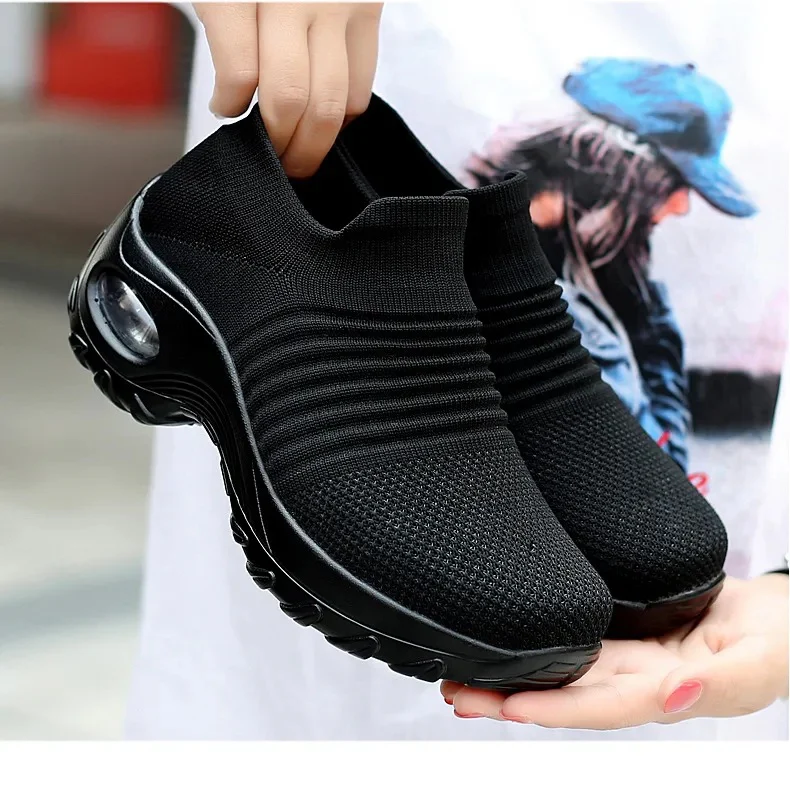 Damen Komfortable Sockensneaker mit atmungsaktivem Obermaterial Heidi Mode