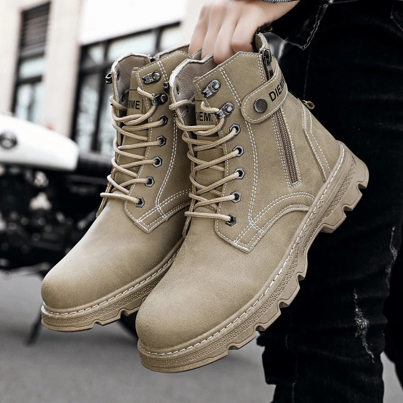 Damen Komfortable Stiefel mit seitlichem Reißverschluss und robuster Sohle Heidi Mode