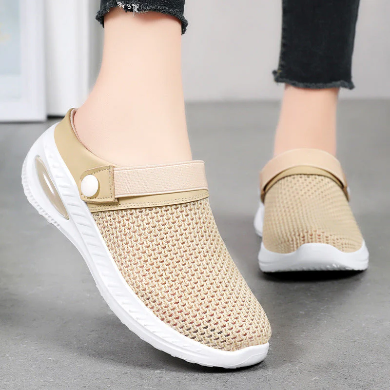 Damen Leichte Clogs mit Atmungsaktivem Obermaterial und Flexiblem Fußbett Heidi-Mode