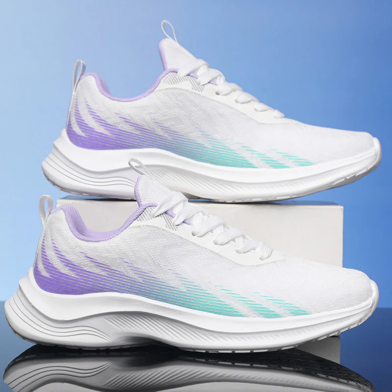 Damen leichte Lauf Sneakers mit atmungsaktiver Oberflächenstruktur Heidi Mode