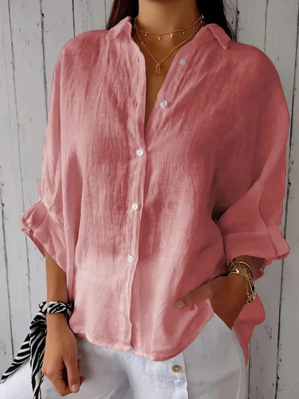 Damen Leichte Leinenbluse mit Lockerer Passform Heidi-Mode - Image 7