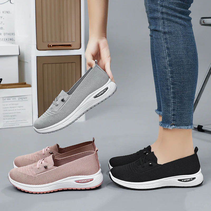 Damen Leichte Slip-On Sportschuhe mit weichem Mesh-Obermaterial Heidi Mode - Image 2