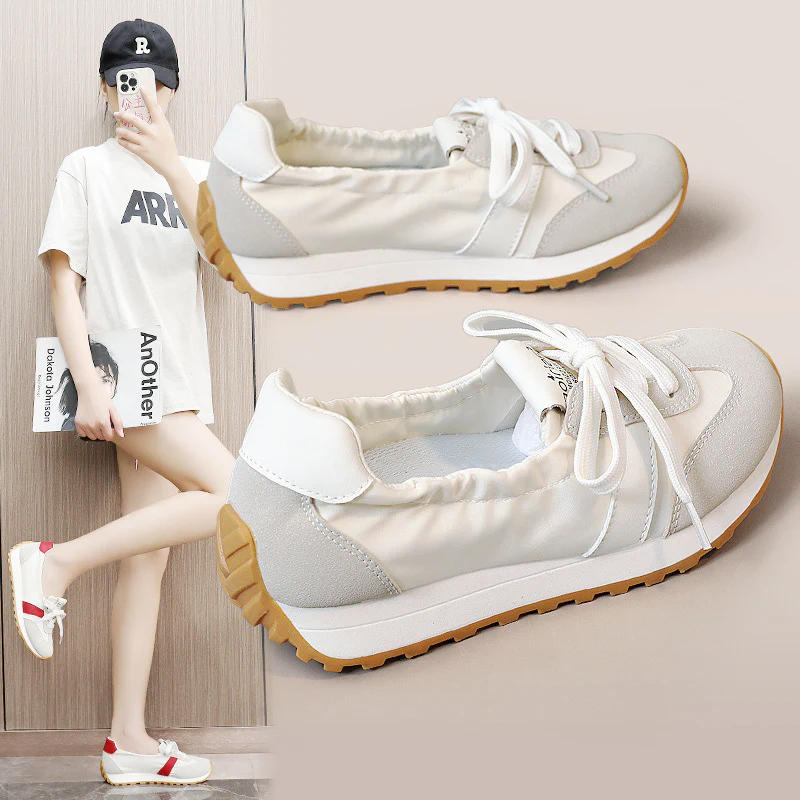 Damen Leichte und flexible Freizeitsneaker mit elastischer Einfassung Heidi Mode