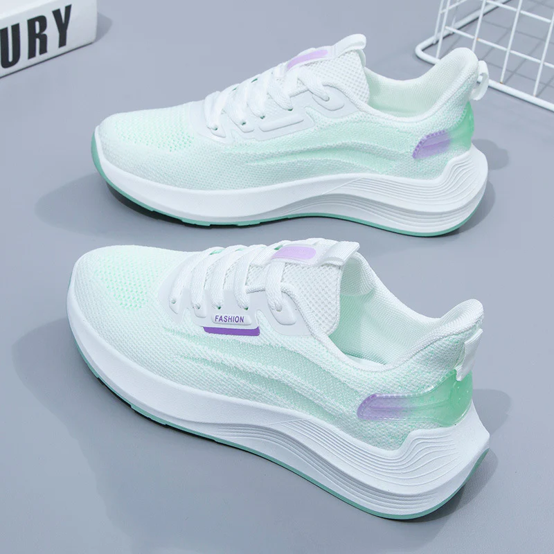 Damen Leichte und flexible Lauf-Sneaker mit atmungsaktiver Mesh-Oberfläche Heidi Mode