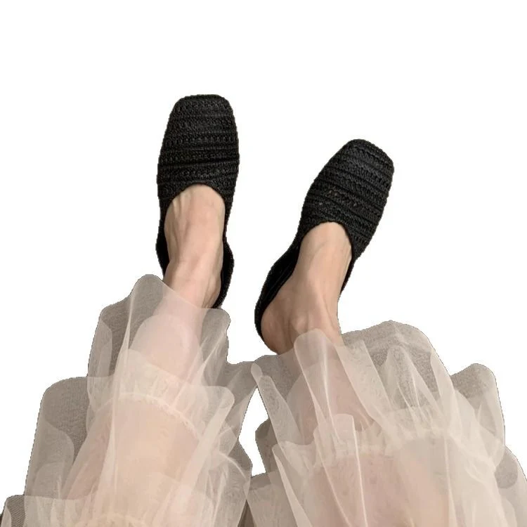 Damen luftige Sommer Slipper mit handgearbeiteter Häkelstruktur Heidi Mode - Image 5