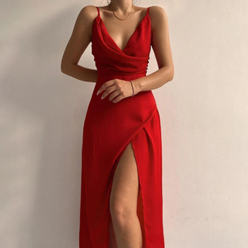 Damen Maxikleid mit Wickeloberteil und seitlichem Schlitz Heidi-Mode - Image 7