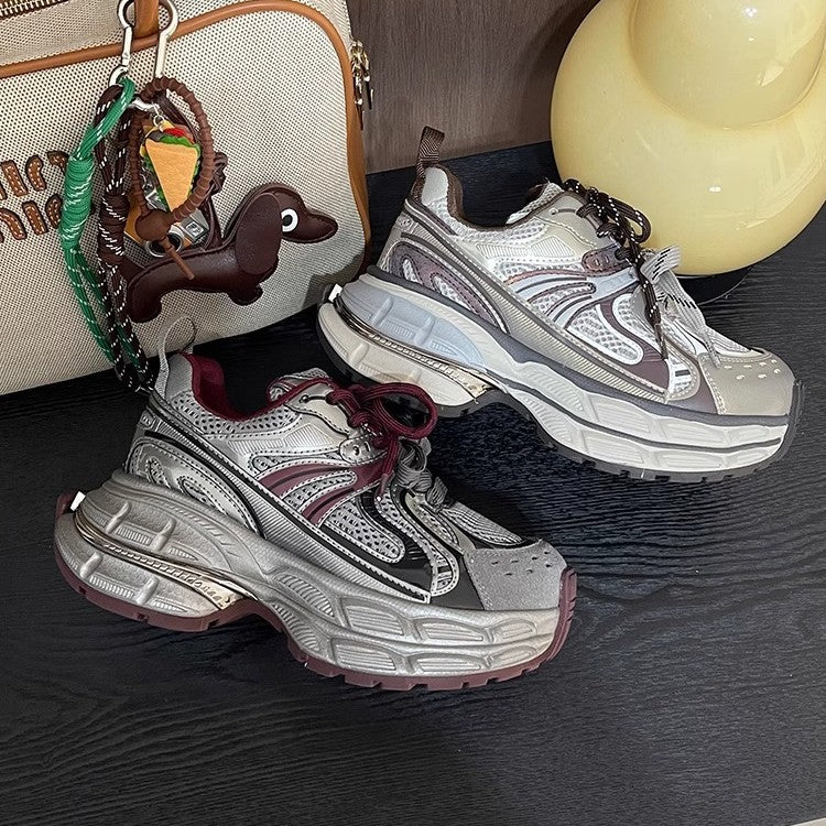 Damen Modische Chunky Sneakers mit dämpfender Sohle und atmungsaktivem Obermaterial Heidi Mode
