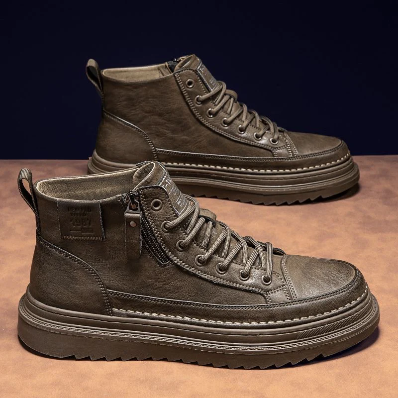 Damen Modische High-Top Stiefel mit rutschfester Sohle und praktischem Reißverschluss Heidi Mode - Image 3