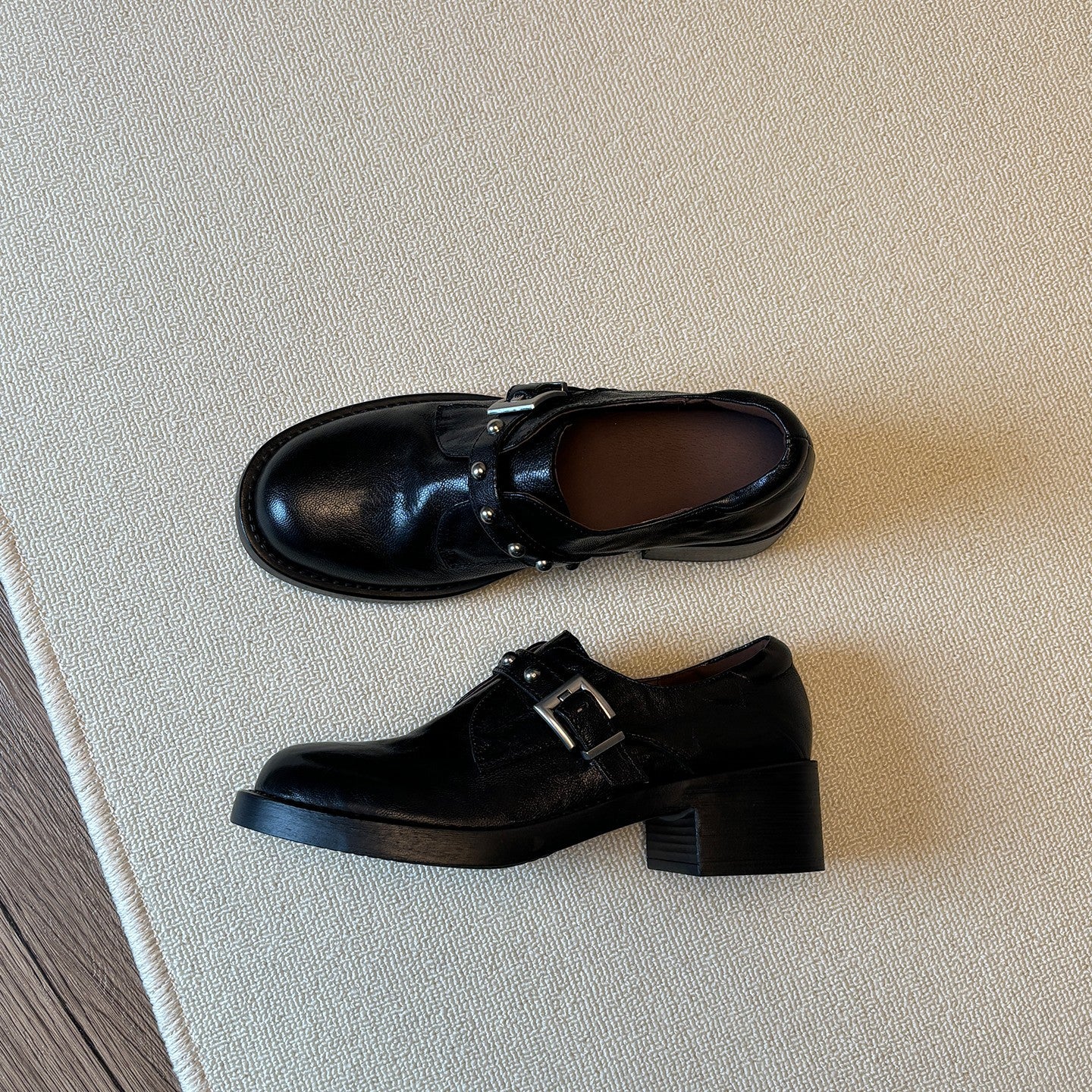 Damen modische Plateau-Schuhe mit dekorativen Riemen und komfortablem Blockabsatz Heidi Mode - Image 4