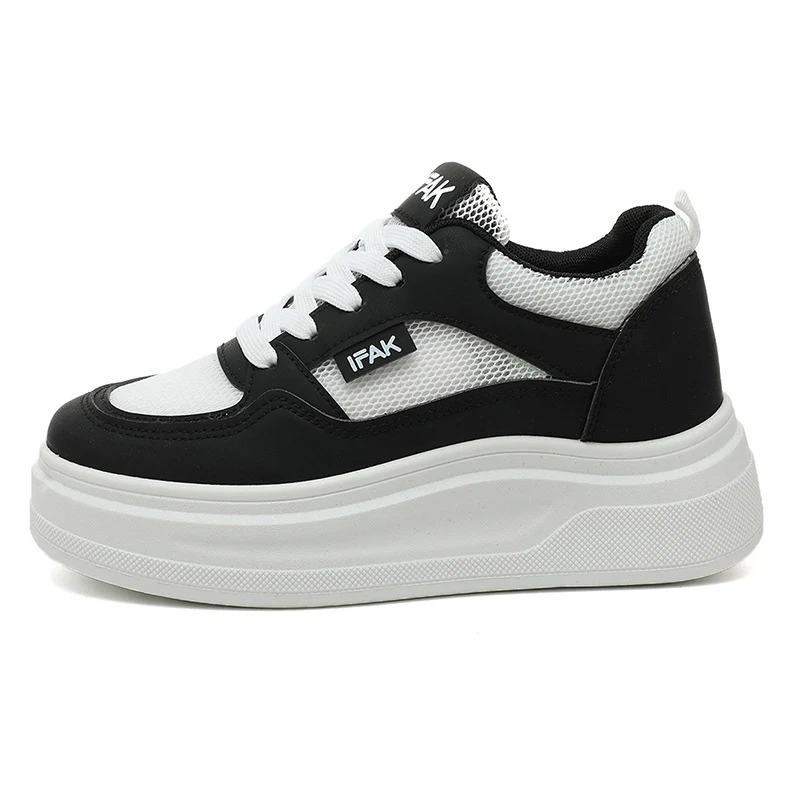 Damen modische Plateau-Sneaker mit atmungsaktivem Obermaterial und dämpfender Laufsohle Heidi Mode - Image 8