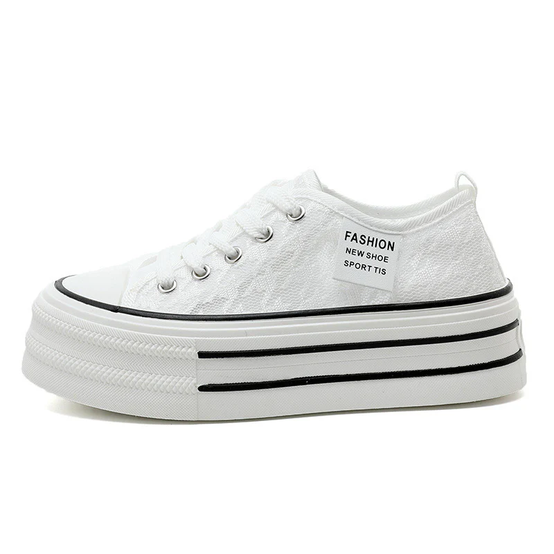 Damen modische Plateau-Sneaker mit strapazierfähigem Obermaterial und dämpfender Laufsohle Heidi Mode - Image 5