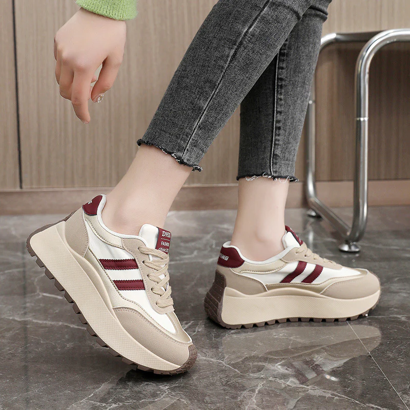 Damen Modische Plateau Sneakers mit trendiger Silhouette und dämpfender Laufsohle Heidi Mode - Image 3