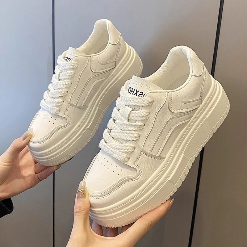 Damen modische Plattform-Sneaker mit kontrastierenden Details Heidi Mode - Image 7