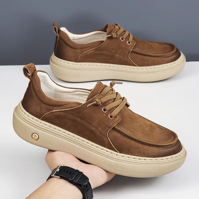 Damen Modische Schnürschuhe mit dicker Sohle Heidi Mode