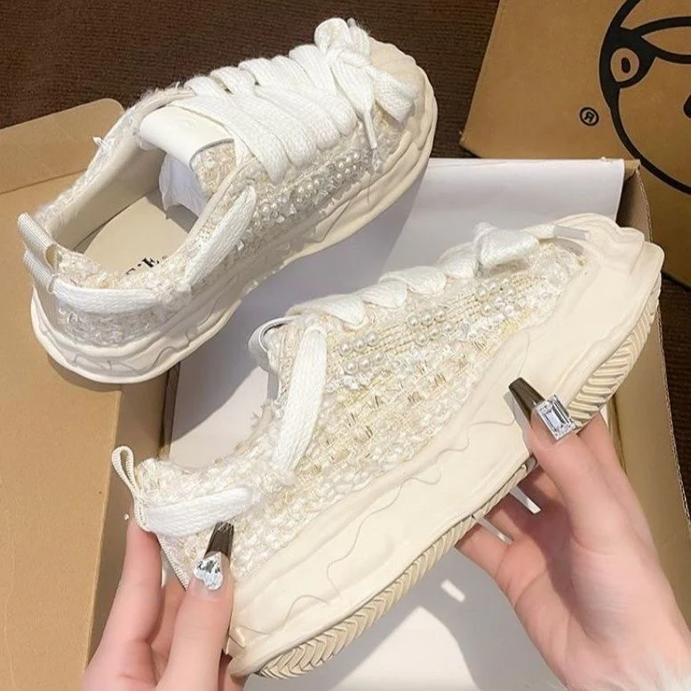 Damen modische Sneakers mit einzigartiger Textur und dämpfender Sohle Heidi Mode - Image 3